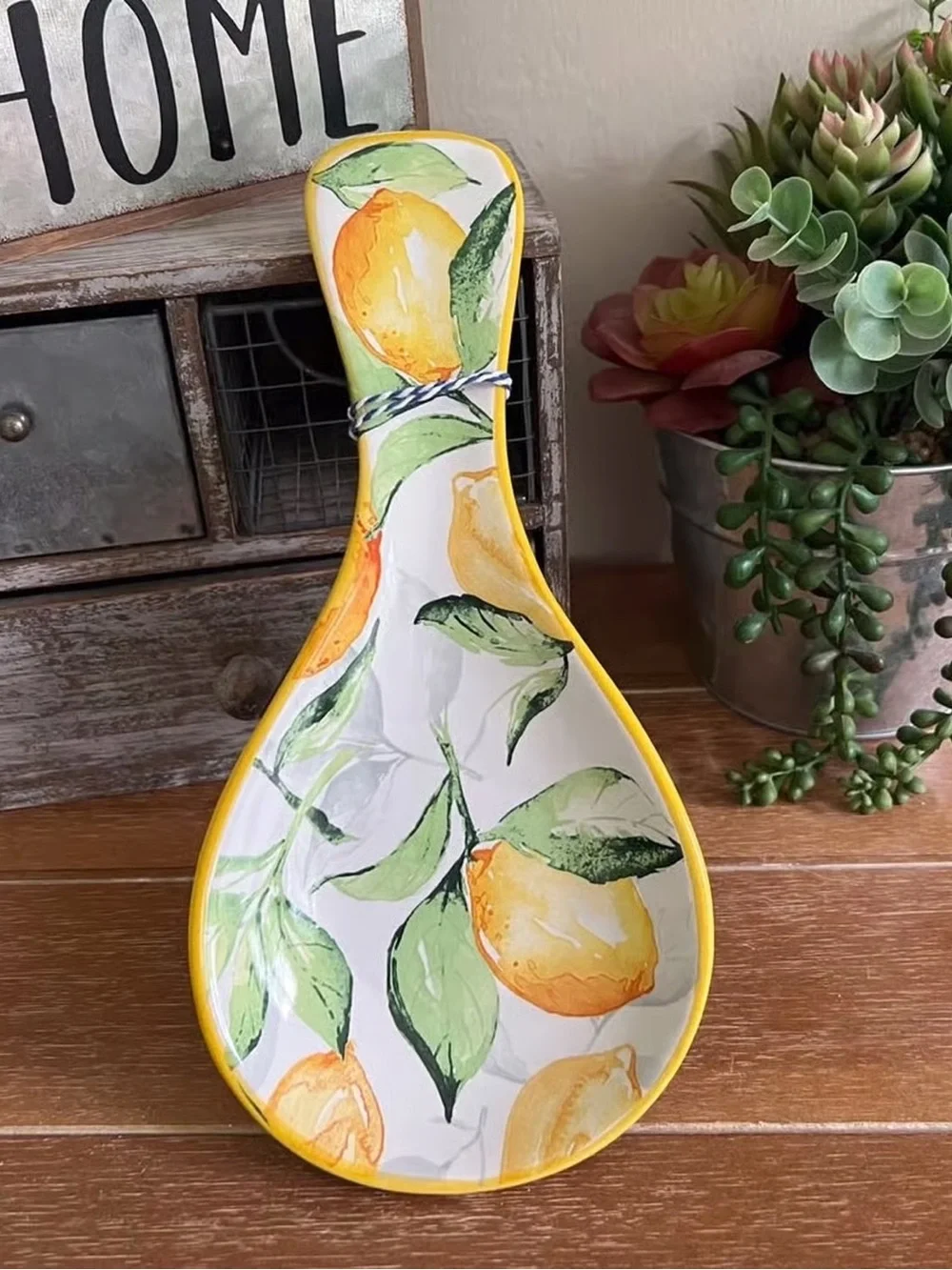 New Decorative Ceramic Lemon Spoon Rest